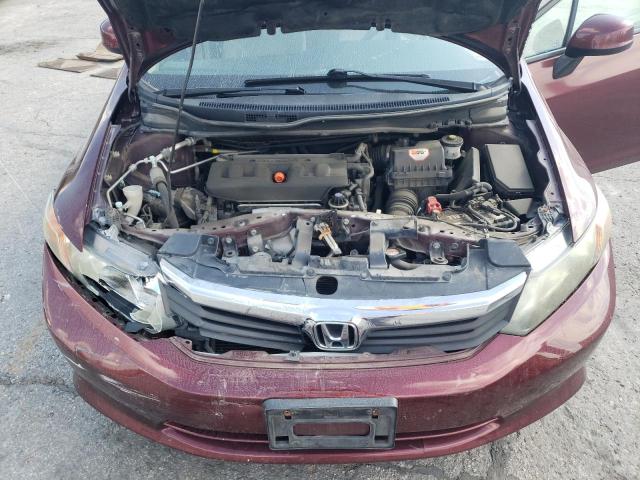 2HGFB2F52CH596409 - 2012 HONDA CIVIC LX MAROON photo 11