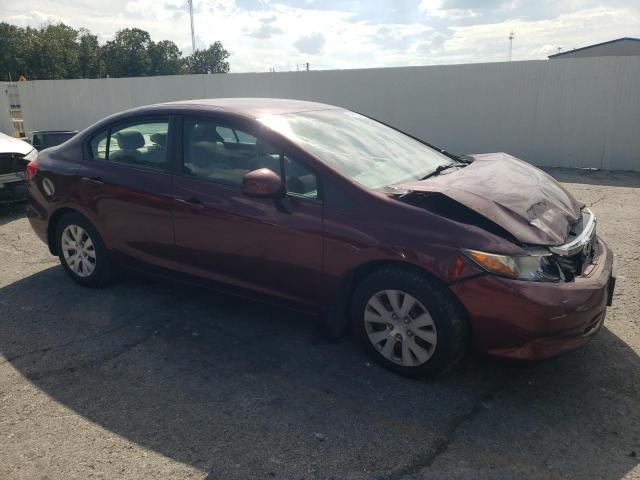 2HGFB2F52CH596409 - 2012 HONDA CIVIC LX MAROON photo 4