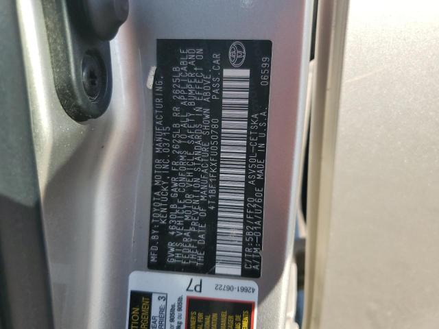 4T1BF1FKXFU050780 - 2015 TOYOTA CAMRY LE GOLD photo 12