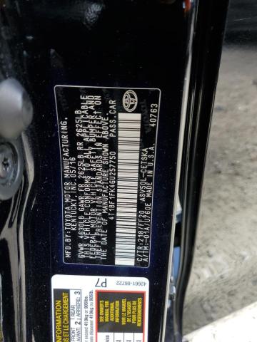 4T1BF1FK4GU257750 - 2016 TOYOTA CAMRY LE 黑色 照片 12