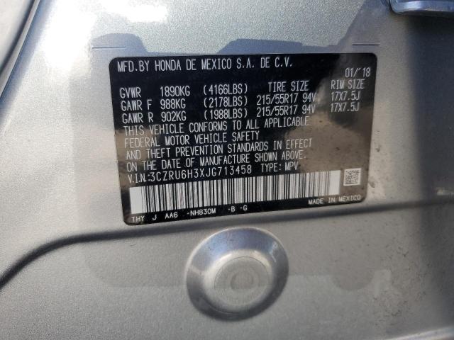 3CZRU6H3XJG713458 - 2018 HONDA HR-V LX SILVER photo 13