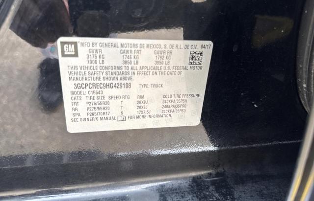 3GCPCREC9HG429108 - 2017 CHEVROLET SILVERADO C1500 LT 黑色 照片 10