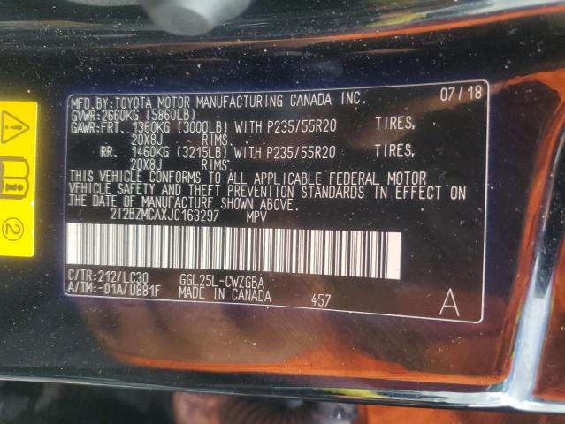 2T2BZMCAXJC163297 - 2018 LEXUS RX 350 BASE 黑色 照片 13