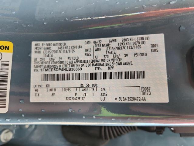 1FMEE5DP4NLB36869 - 2022 FORD BRONCO BASE Szary zdjęcie 13