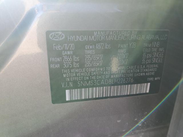 5NMS3CAD8LH226276 - 2020 HYUNDAI SANTA FE SEL BROWN photo 13