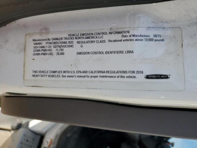 1FVACWDU7GHHL1622 - 2016 FREIGHTLINER M2 106 MEDIUM DUTY WHITE photo 13