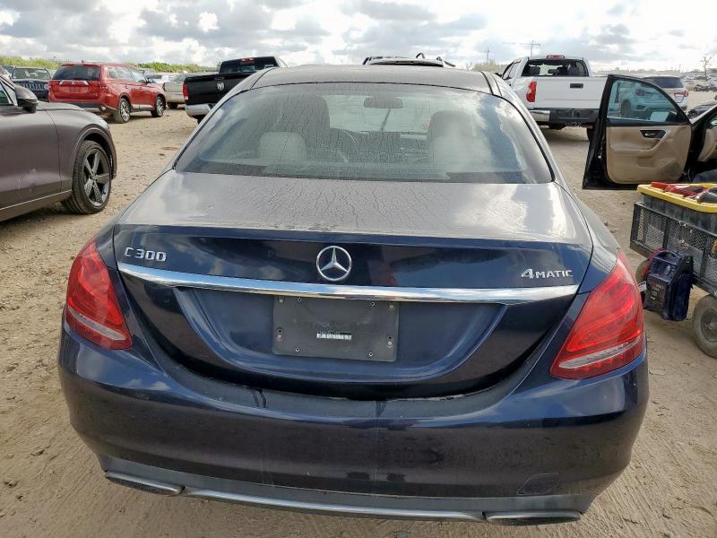 55SWF4KB8FU014056 - 2015 MERZ C 300 4MATIC BLUE photo 6