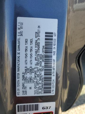 3TYSZ5AN6NT095677 - 2022 TOYOTA TACOMA ACCESS CAB გრაფიტი ფოტო 12