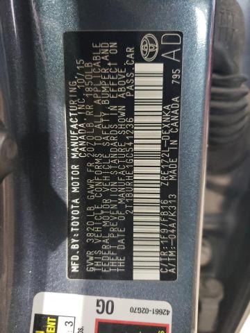 2T1BURHE1GC541236 - 2016 TOYOTA COROLLA L BLUE photo 13