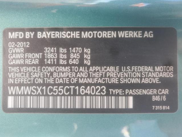 WMWSX1C55CT164023 - 2012 MINI COOPER COU 青绿色 照片 13
