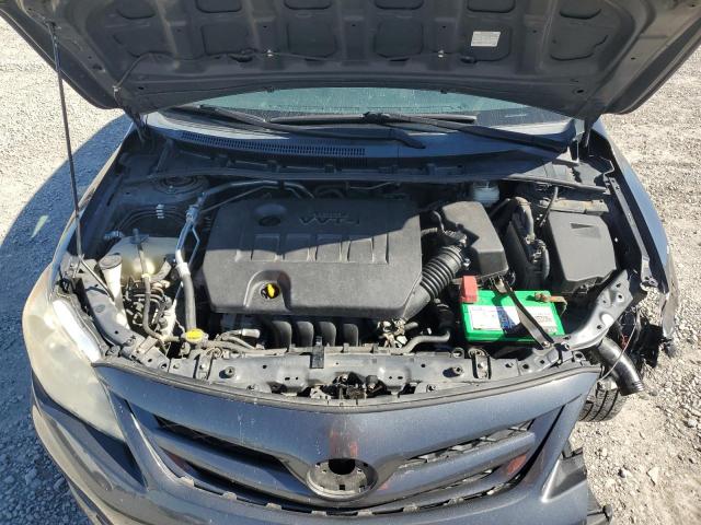 2T1BU4EE2BC638316 - 2011 TOYOTA COROLLA BASE Gris foto 11