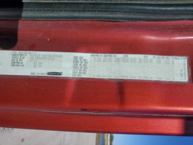 3AKJGBDV5FSFY5151 - 2015 FREIGHTLINER CASCADIA 1 红色 照片 10