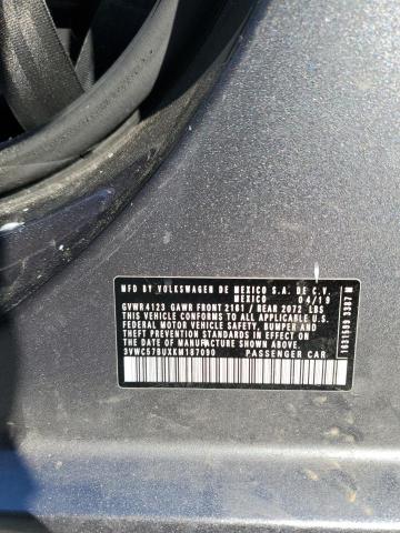 3VWC57BUXKM187090 - 2019 VOLKSWAGEN JETTA S GRAY photo 13