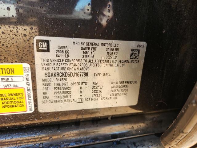 5GAKRCKD5DJ167780 - 2013 BUICK ENCLAVE 棕色 照片 13