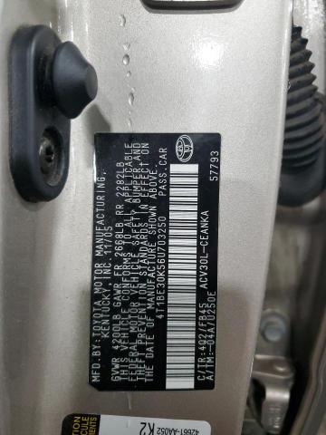 4T1BE30K56U703250 - 2006 TOYOTA CAMRY LE TAN photo 12
