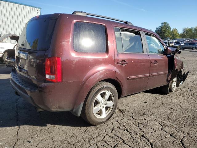 5FNYF4H61AB027406 - 2010 HONDA PILOT EXL BURGUNDY photo 3