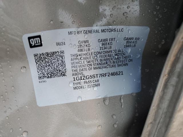 1G1ZG5ST7RF246621 - 2024 CHEVROLET MALIBU RS 棕色 照片 12