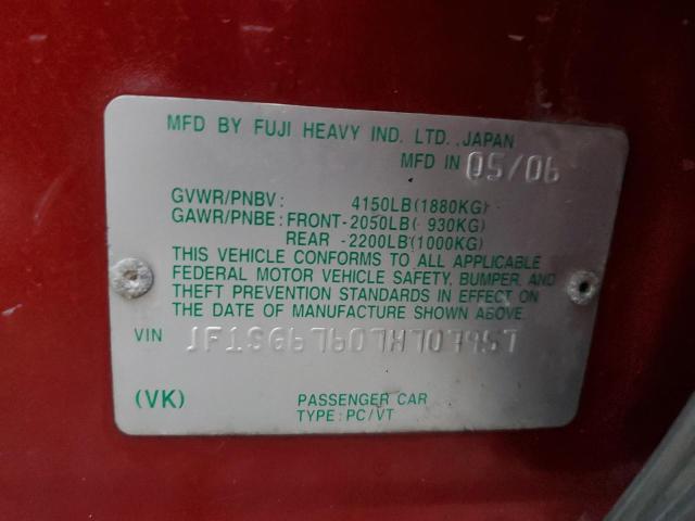 JF1SG67607H707957 - 2007 SUBARU FORESTER 2.5X LL BEAN RED photo 13