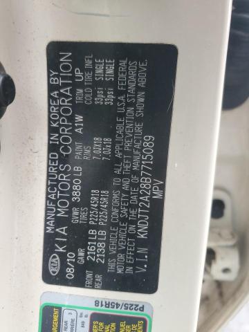 KNDJT2A28B7715089 - 2011 KIA SOUL + CREAM photo 13