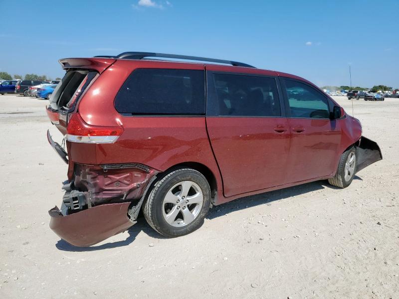 5TDKK3DC4DS298306 - 2013 TOYOTA SIENNA LE მუქწითელი ფოტო 3
