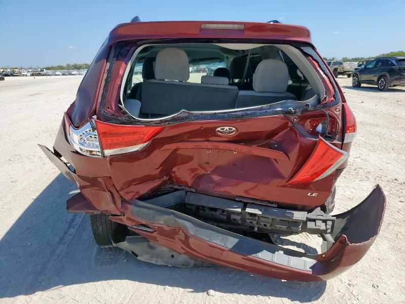 5TDKK3DC4DS298306 - 2013 TOYOTA SIENNA LE მუქწითელი ფოტო 6