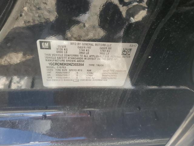 1GCRCNEH2HZ303394 - 2017 CHEVROLET SILVERADO C1500 黑色 照片 12