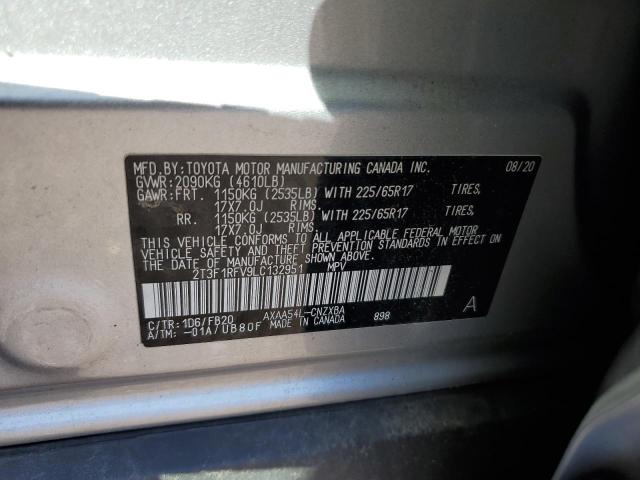 2T3F1RFV9LC132951 - 2020 TOYOTA RAV4 LE Gümüş foto 13