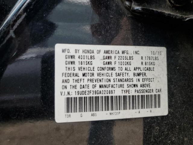 19UDE2F39GA020897 - 2016 ACURA ILX BASE WATCH PLUS BLACK photo 12