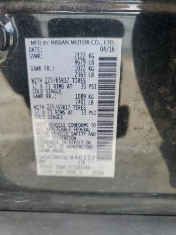 5N1AT2MV7GC846157 - 2016 NISSAN ROGUE S BLACK photo 12