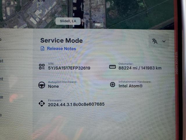 5YJSA1S17EFP32619 - 2014 TESLA MODEL S GRAY photo 9