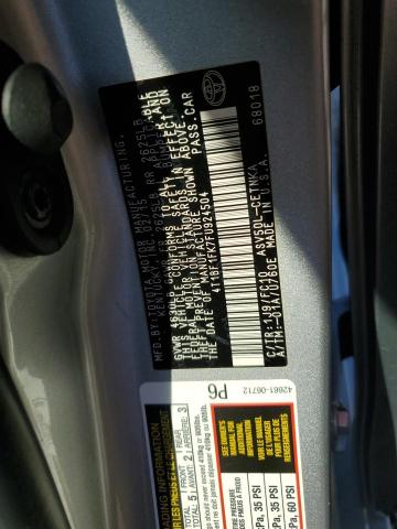 4T1BF1FK7FU924504 - 2015 TOYOTA CAMRY LE SILVER photo 12