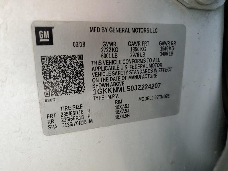 1GKKNMLS0JZ224207 - 2018 GMC ACADIA SLT-1 Серебристый фото 13