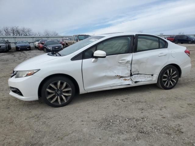 19XFB2F94FE206184 - 2015 HONDA CIVIC EXL WHITE photo 1
