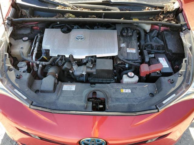 JTDKARFU5H3538935 - 2017 TOYOTA PRIUS RED photo 11