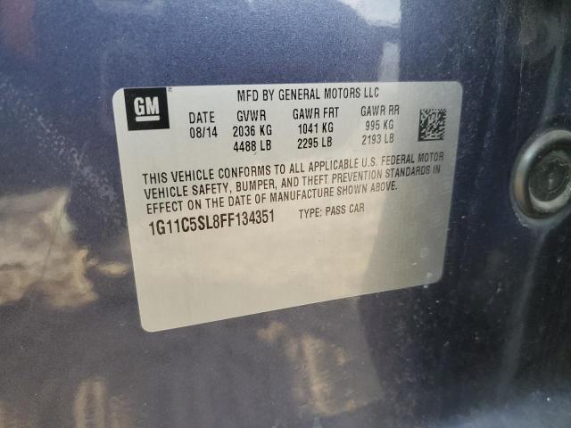 1G11C5SL8FF134351 - 2015 CHEVROLET MALIBU 1LT Көк фото 12