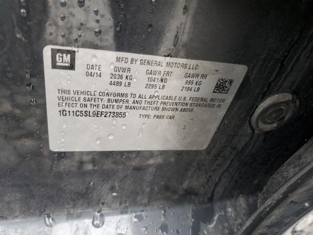 1G11C5SL9EF273855 - 2014 CHEVROLET MALIBU 1LT BLACK photo 12