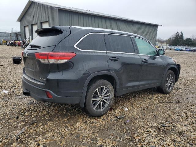 5TDJZRFH8KS627993 - 2019 TOYOTA HIGHLANDER SE BLACK photo 3