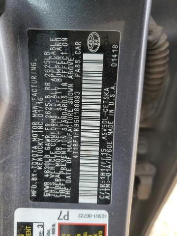 4T1BF1FK9GU188893 - 2016 TOYOTA CAMRY LE GRAY photo 13