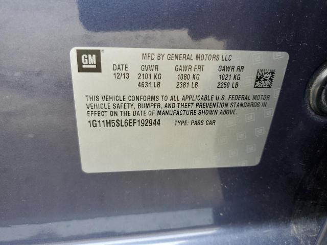 1G11H5SL6EF192944 - 2014 CHEVROLET MALIBU LTZ ლურჯი ფოტო 12