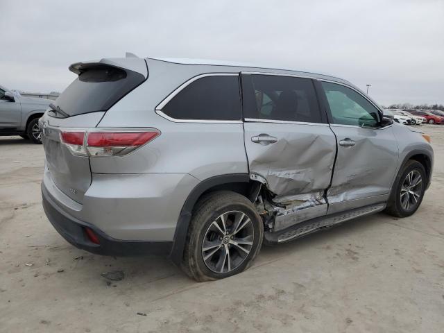 5TDKKRFH7GS136041 - 2016 TOYOTA HIGHLANDER XLE SILVER photo 3