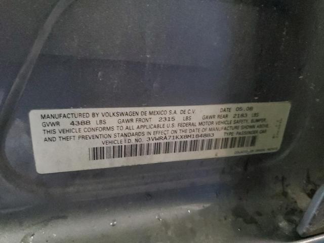 3VWRA71KX8M184883 - 2008 VOLKSWAGEN JETTA WOLFSBURG 石墨色 照片 12