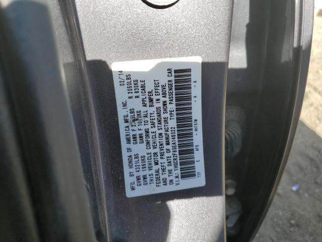 1HGCR2F85EA146022 - 2014 HONDA ACCORD EXL GRAY photo 12