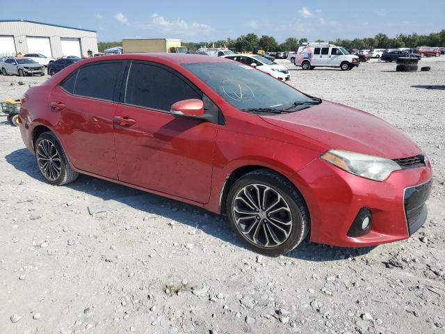 2T1BURHE0EC120637 - 2014 TOYOTA COROLLA L Czerwony zdjęcie 4