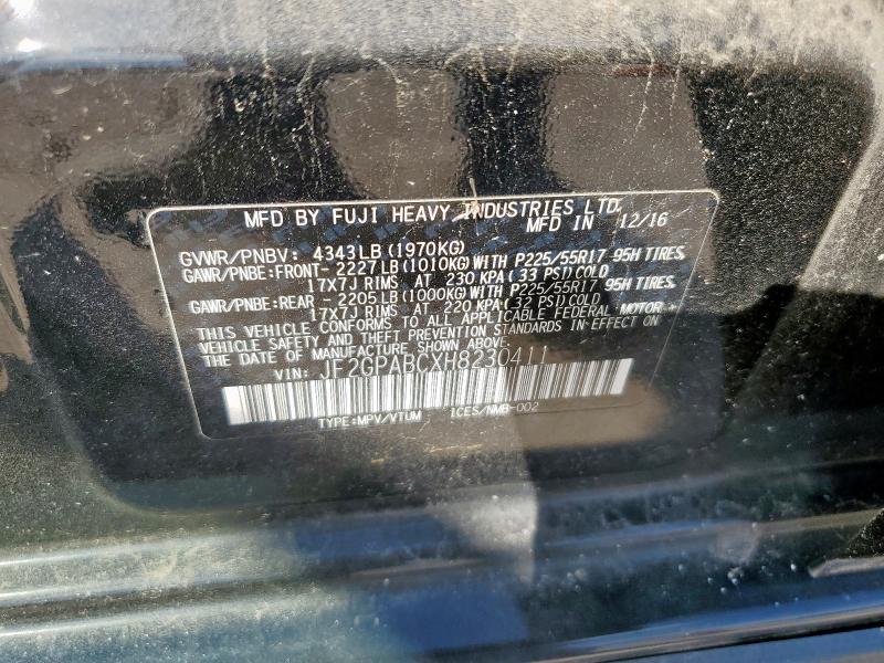 JF2GPABCXH8230411 - 2017 SUBARU CROSSTREK PREMIUM Қара фото 12