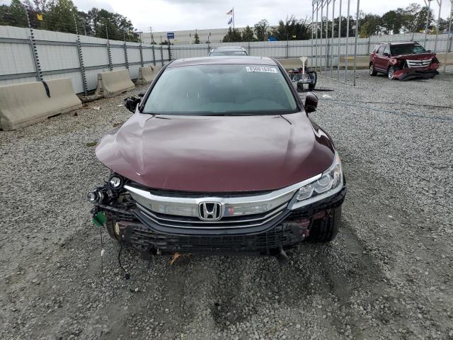 1HGCR2F89HA292301 - 2017 HONDA ACCORD EXL BURGUNDY photo 5