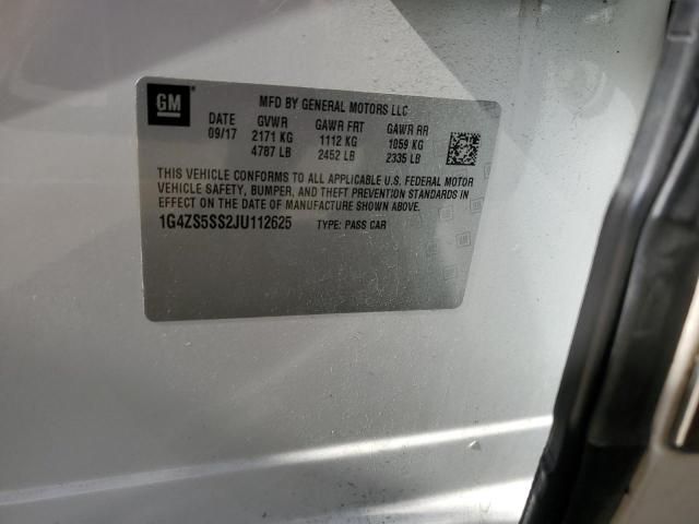 1G4ZS5SS2JU112625 - 2018 BUICK LACROSSE PREMIUM Biały zdjęcie 12