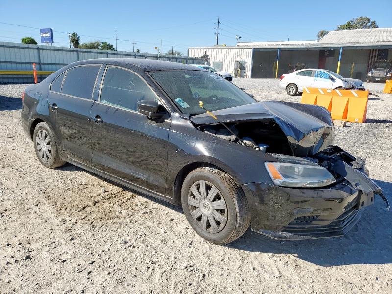 3VW2K7AJ5FM419614 - 2015 VOLKSWAGEN JETTA BASE BLACK photo 4