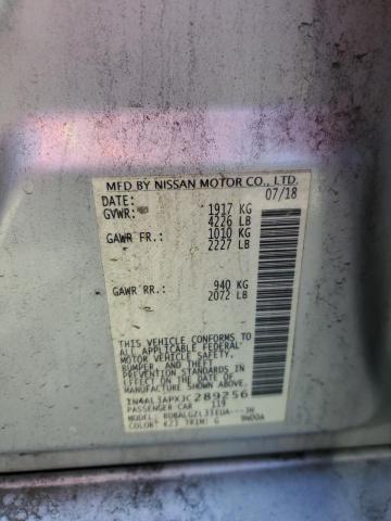 1N4AL3APXJC289256 - 2018 NISSAN ALTIMA 2.5 SILVER photo 12