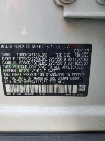 3CZRZ1H55RM723236 - 2024 HONDA HR-V SPORT WHITE photo 14