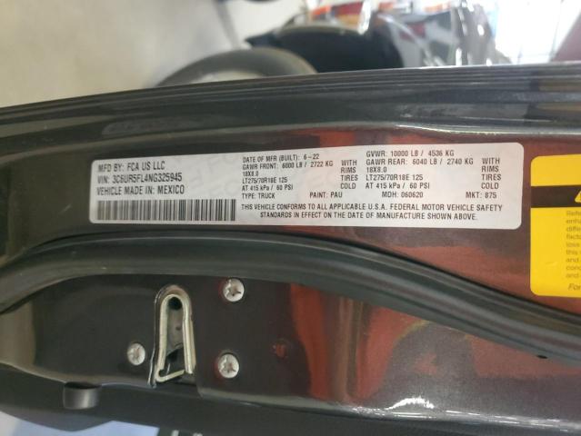 3C6UR5FL4NG325945 - 2022 RAM 2500 LARAMIE ნაცრისფერი ფოტო 12
